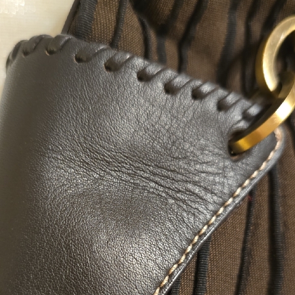 Donald J. Pliner Brown Pleated Shoulder Bag - Picture 13 of 13